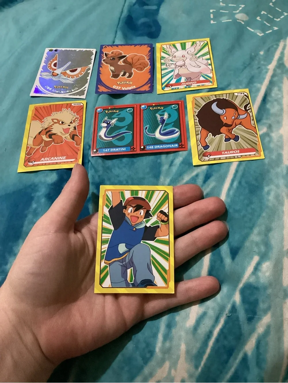 7 piece Pokémon sticker set featuring ash!